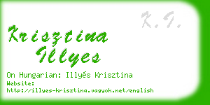 krisztina illyes business card